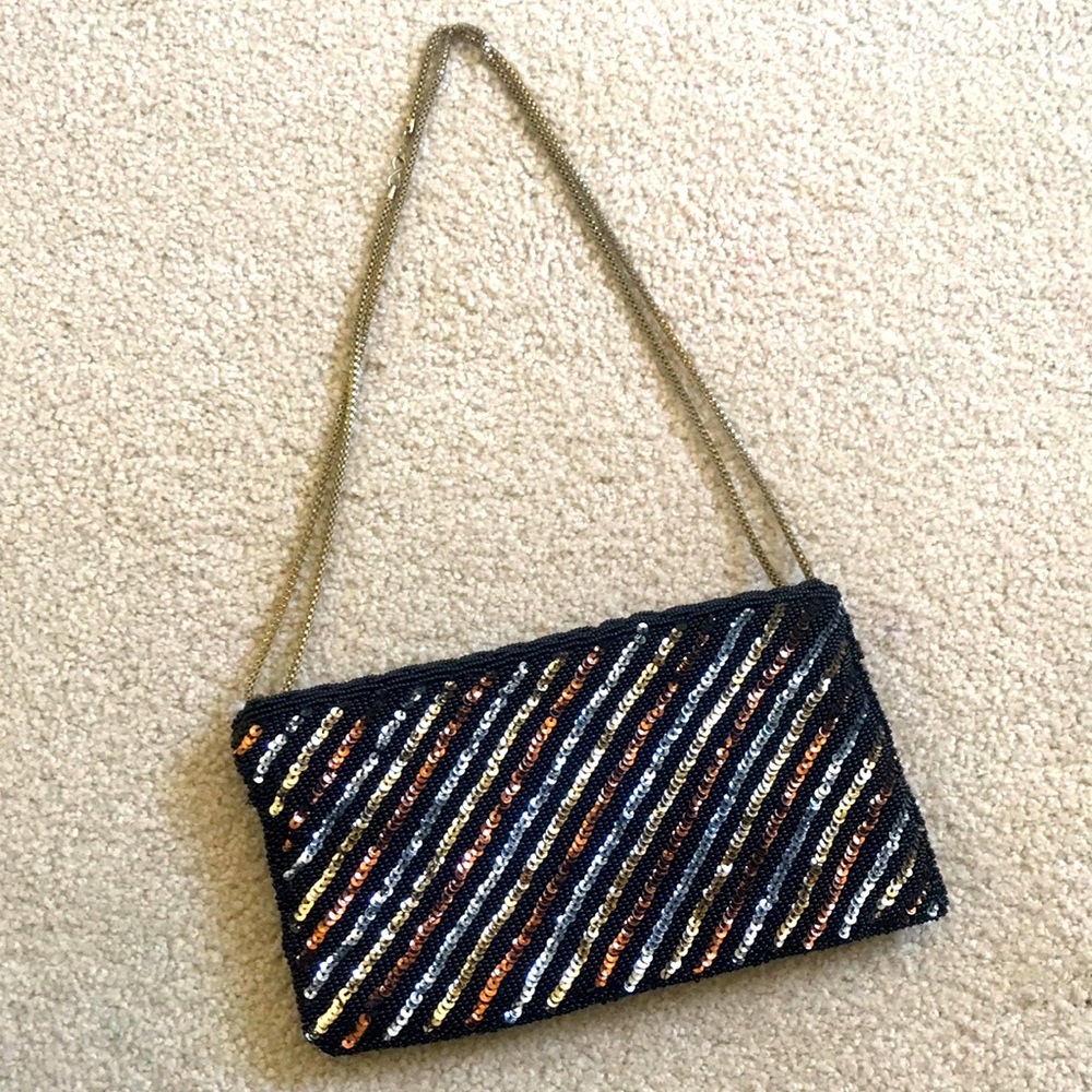 Vintage sequins shoulder bag